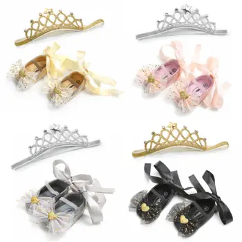 

Brand New Lovely Toddler Newborn Baby Girls Boys Shoes Crib Shoes Sequined Bow Floral Slip On Lace Belt Baby Shoes 0-18M