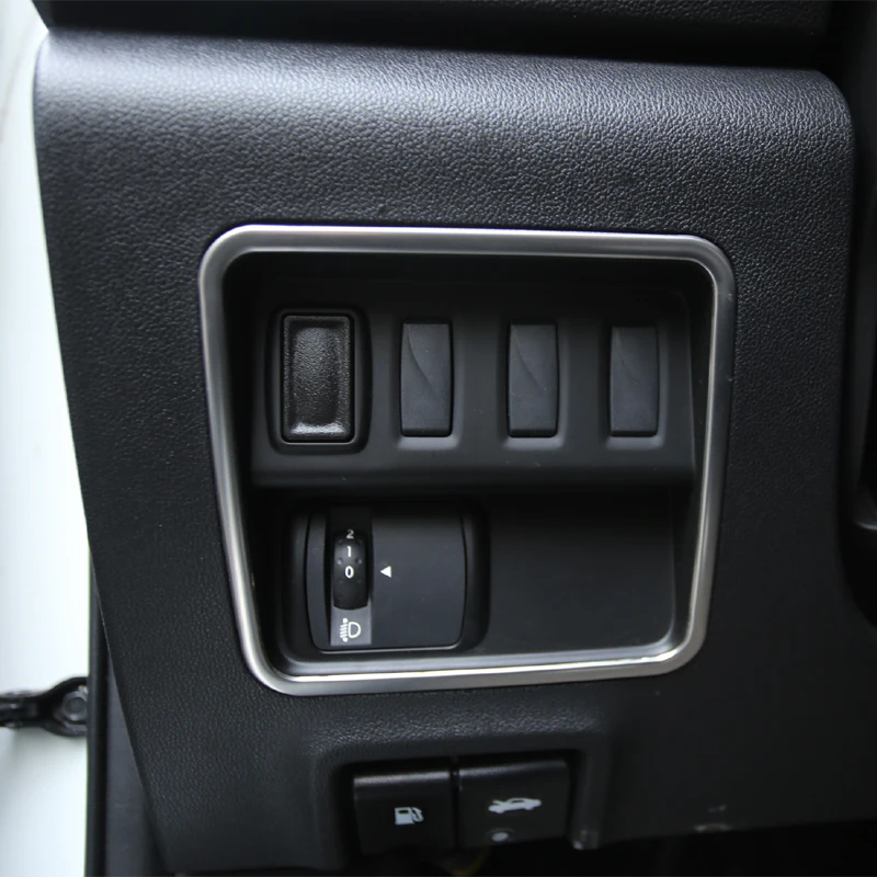 

Foal stainless steel Headlights Switch Protection Circle Trim Cover Sticker for Renault Koleos for Samsung QM6 LHD 2017 2018