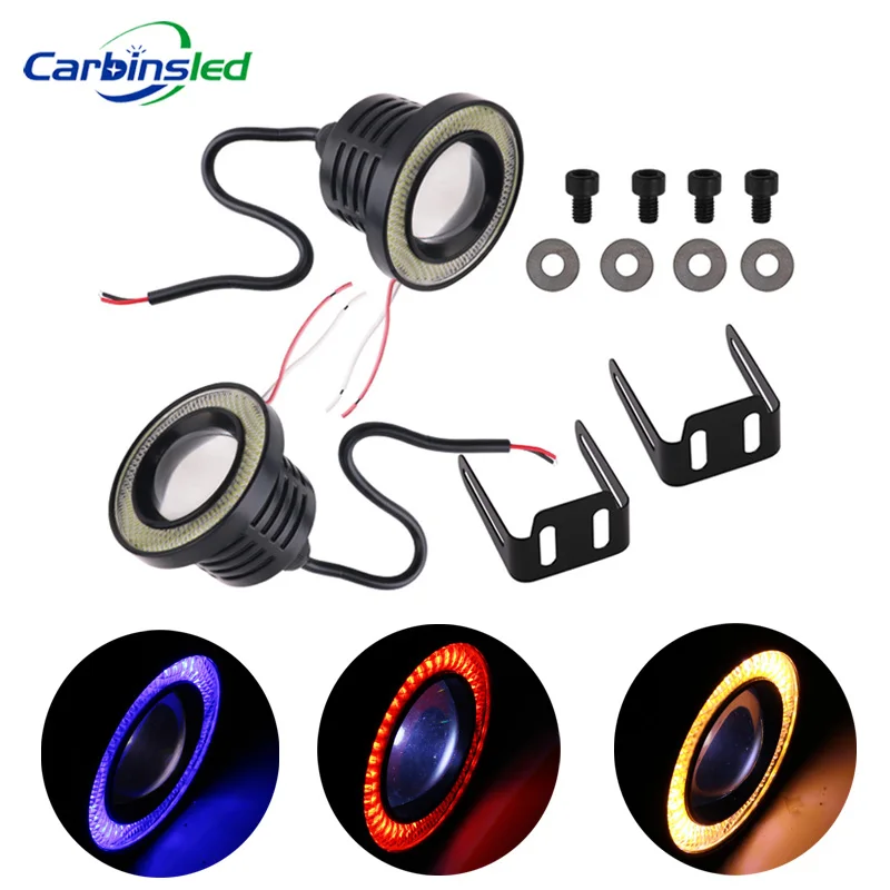 

2PCS High Power 30W LED COB Angel Eyes Daytime Running Light 64mm 76mm 89mm White LED COB Angel Eye Rings Vehicles Fog Lights