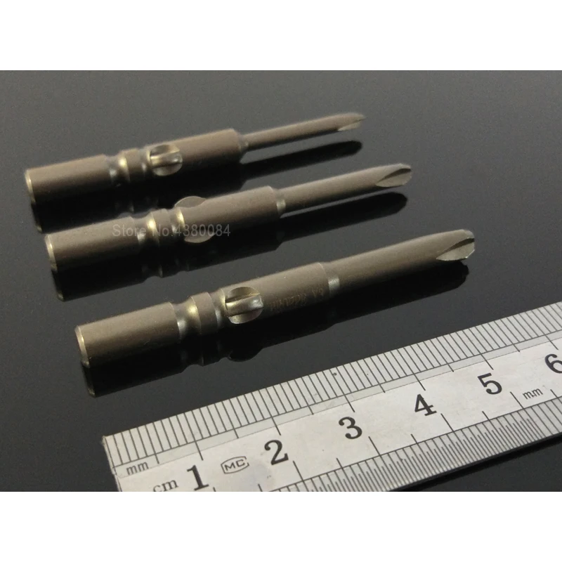 3 pcs 세트 60mm 자기 y 형 스크루 드라이버 드릴 비트 직경 6mm 라운드 생크 전기 스크류 드라이버 s2 전원 핸드 툴 802, 6c