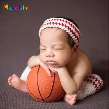 

Crochet Newborn Baby Boys Athlete Costume for Photo Shoot Knitted Infant Photo Photography Props Baby Accessories Fotografia