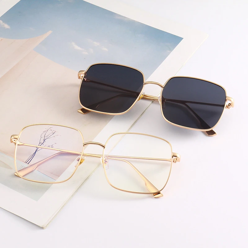

Men Women Outdoor Casual Square Big Frame Sunglasses Myopia Glasses Styling Accessories Styling Tools