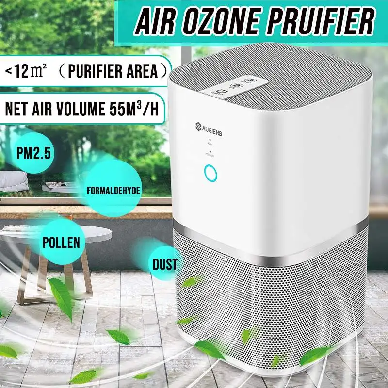 

Air Purifier With True HEPA Active Carbon Filter Dust Active Ozone Generator Sterilizer Control Smoke Clean Household Appliances