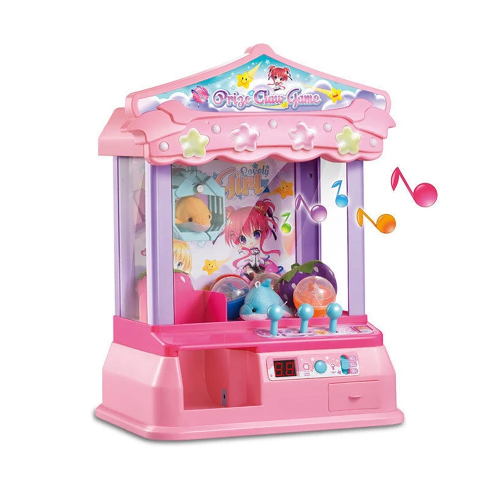 

1pcs Beautiful Small Coin-Operated Colorful Creative Funny Claw Machine Kid Doll Grabber for Child Kid Girl