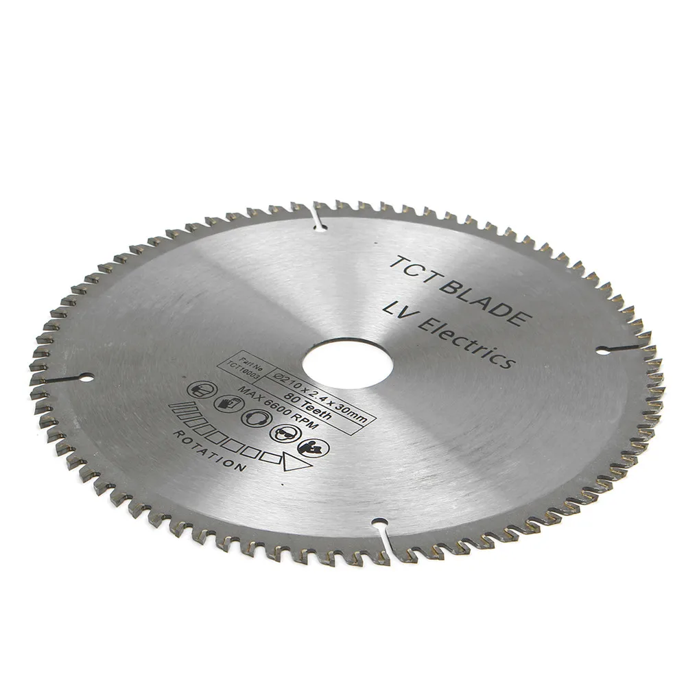 210 мм 80 т TCT Циркулярный пильный диск 30 мм Диаметр отрезной диск из стали HSS с редукционными кольцами для Bosch Makita festool другая циркулярная пила