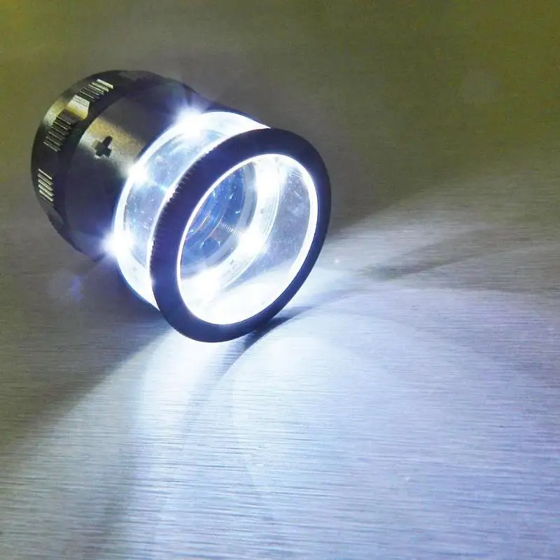 Pаспродажа 10X стенд измерительная Лупа весы Лупа с светодиодный светильник увеличительное стекло