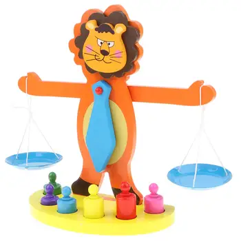 

Lion Shape Balance Scale Stacking Sorting Game Montessori Early Learning Educational Sensory Toys Gift for Children Kids