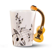 JEYL креативная Новинка гитара ручка керамическая чашка Бесплатный спектр Кофе Молоко чай чашка персональная кружка уникальный музыкальный инструмент gi