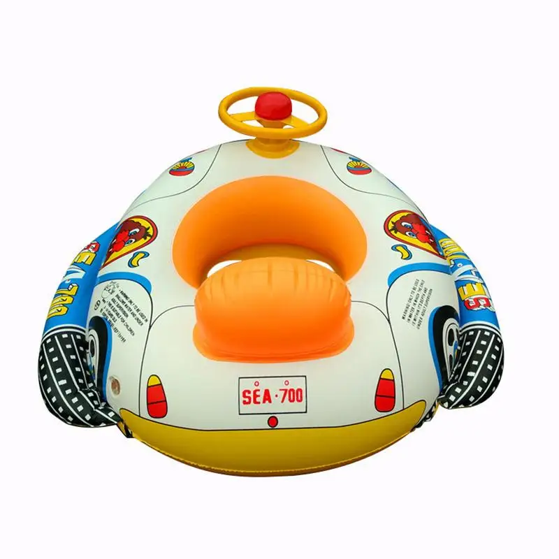 Детский спасательный круг, мультяшная Автомобильная лодка, надувная, утолщенная, с направляющим сидением, лодка, поплавок, моторная лодка, надувные изделия для плавания, игровой бассейн, игрушка
