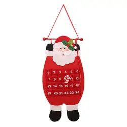 Рождественские украшения календарь обратный отсчет нетканые материалы календарь Санта-Клаус