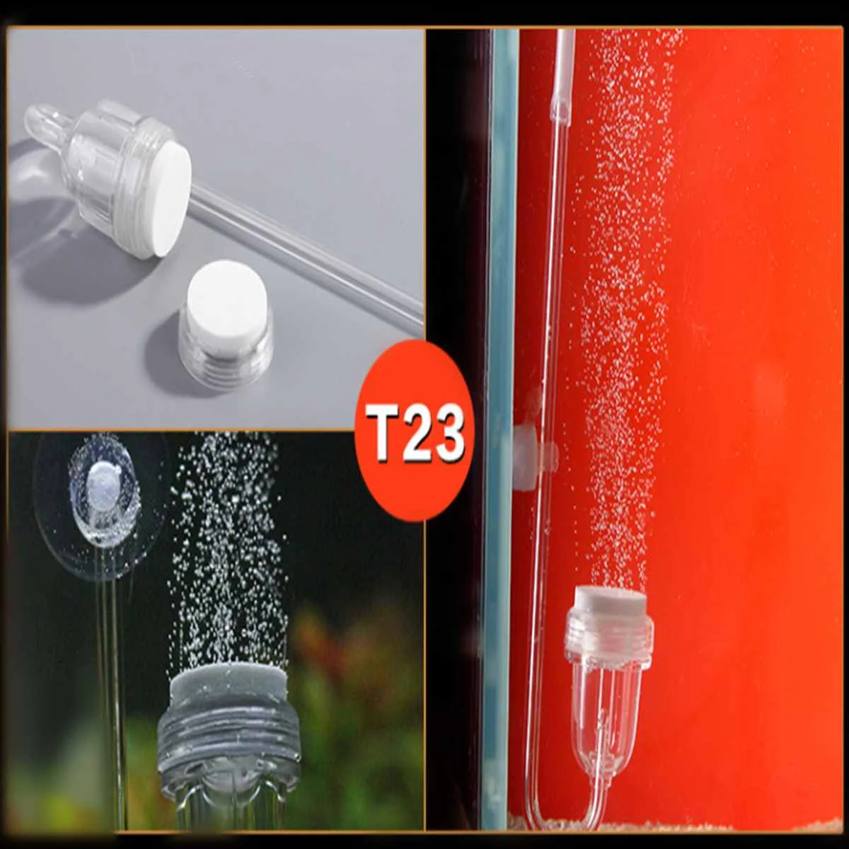 Fish Tank Aquarium Air Stone Bubble Wall Aeration Tube Oxygen Pump Diffuser High Efficiency