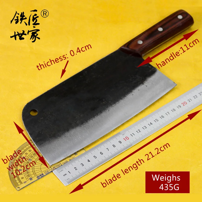 Нож шеф-повара 8 дюймов ручной работы кованый нож для нарезки Кливер китайские кухонные ножи мясной овощной нож ножи для кухни