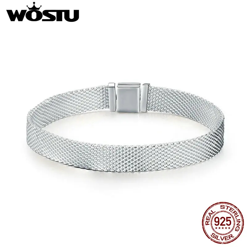 Женский браслет WOSTU браслеты из стерлингового серебра 925 пробы в столичном стиле