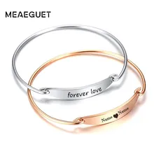 Фактический почерк браслет на заказ рукописный бар браслет личные Выгравированные подписи манжеты памятный сувенир подарок Woem ювелирные изделия