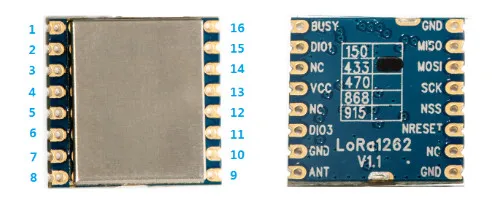 CLAITE 433mhz LoRa1262 SX1262 LoRa RF модуль 22dBm 160mW 1.5ppm TCXO SPI Spread Spectrum беспроводной