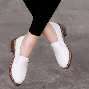 

Leather Shoes Woman Loafers Casual Women Flats Nurse Shoes Ladies Shoes Shark Sneaker Mocasines Zapatos de Mujer Scarpe Donna