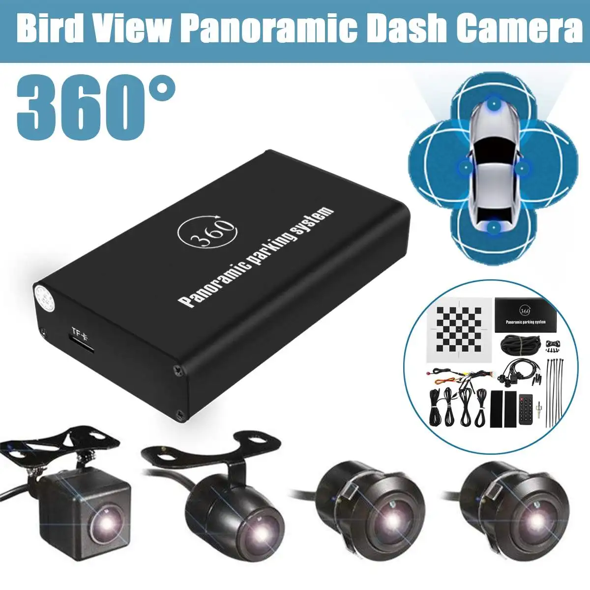 

Bird View System Universal 4 Camera Car DVR Recording Parking Rear View Camera Universal HD Camera With Night Vision