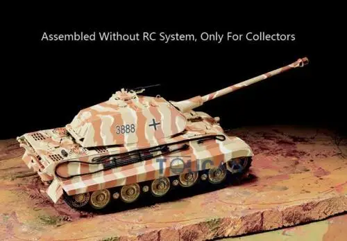 Henglong 1/16 Желтая пластиковая модель немецкий Король тигр Порше статический бак