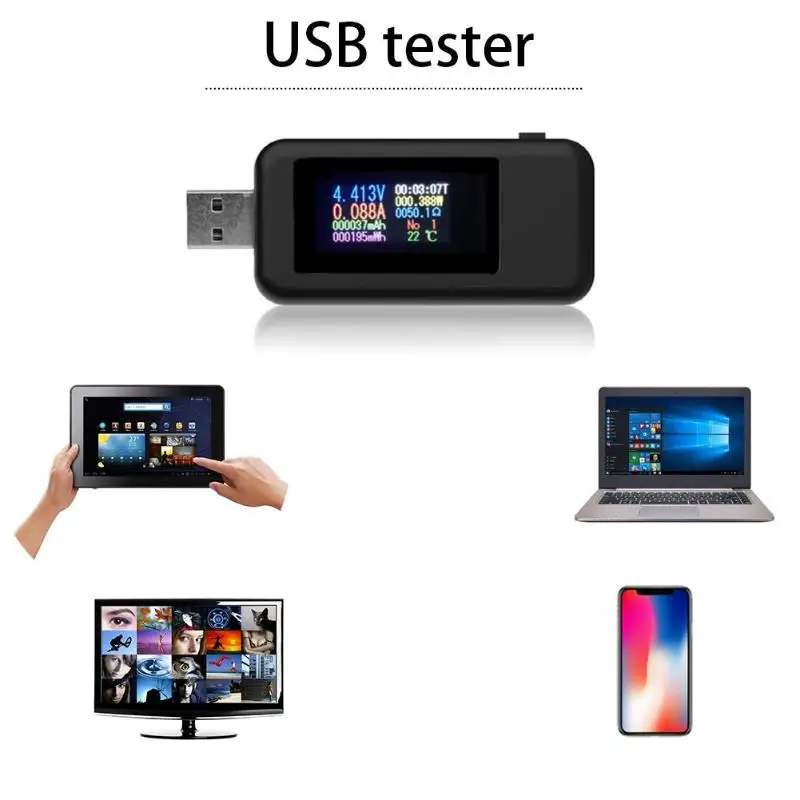 10 in 1 Digital Dispay DC USB Tester Current Voltage Charger Voltmeter