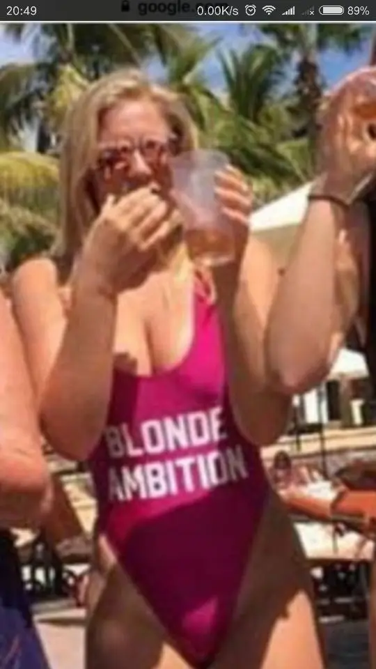 Женский купальник с монокини BLONDE AMBITION черный высоким вырезом для пляжа и