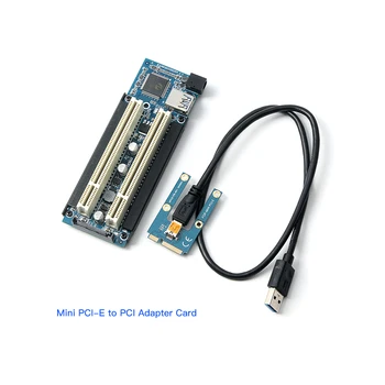 

Mini PCI-E to PCI Adapter Card mPCI-E to PCI Riser Adapter with SATA Power Cable Expansion Card with External Capture Card