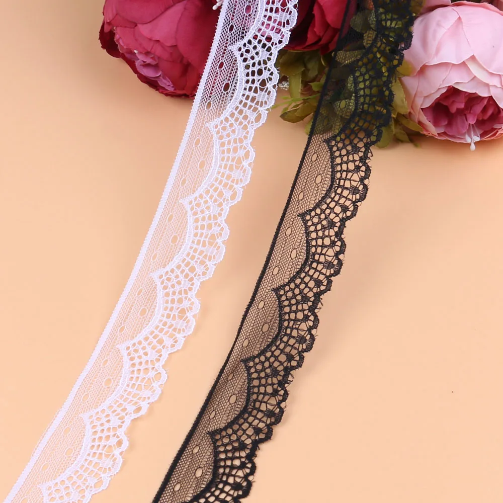 

NBHB 10 Yard/lot Lace Ribbon DIY Dress Clothing Tape 40mm Width Embroidered Net Lace Trim Fabric For Sewing Wedding Decoration