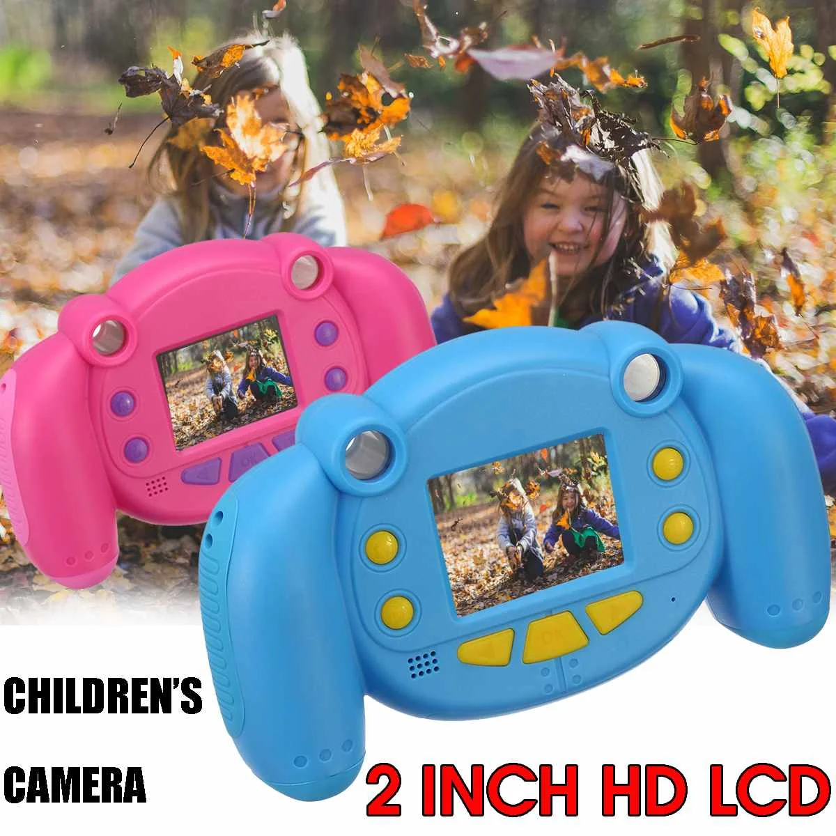 

2'' HD LCD Mini Children's Camera Support Photo Frame Motion Detection Multi-language Photographed Camera Toys for Kids Gift