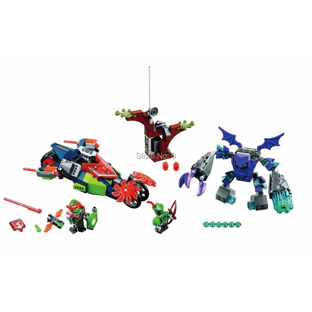 

10593 256pcs Knights Stone Destroyer Bela Building Block Compatible 70358 Bricks Toy