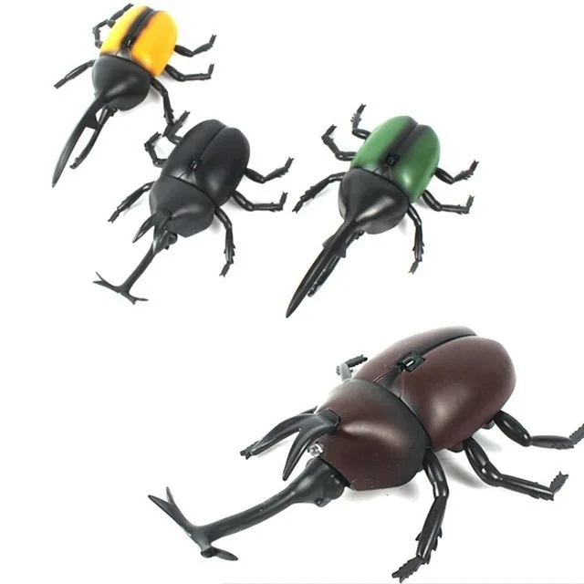 Lighting Infrared RC Beetle Simulative Remote Control Animal Electric Toy with Sound Funny Novelty Terrifying Christmas Kid Gift