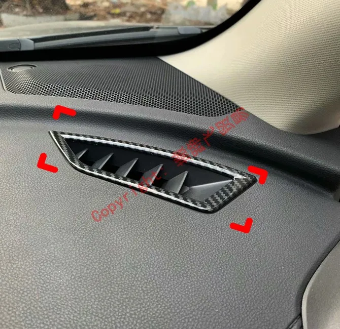 

Carbon Fiber Style Upper Air-Condition Vent Outlet Cover Trim For Subaru Forester SK 2018 2019 Car Accessories Stickers W4