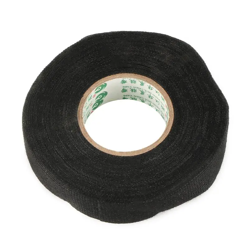 

15m Car Wiring Harness Flannel Adhesive High Temperature Felt Tape Black Fabric Insulated Resistant Tape Car Accessories