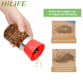 

HILIFE Seasoning Jar Grinding Gadget Spice Salt Pepper Shakers Can Manual Salt Pepper Mill Cruet Bottle Kitchen Cruet