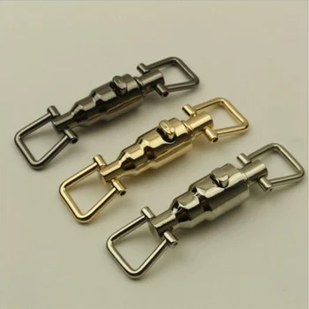 

10 Pcs/lot Luggage Hardware Accessories Real Leather Bag Lock Stick The Lock Round Hole Bolt Leather Strap Slanting Belt Lock