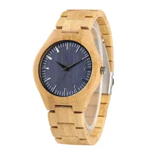 Повседневные мужские наручные часы, полностью бамбуковые деревянные часы, темно-синий циферблат, простые спортивные часы, новые мужские часы, подарки