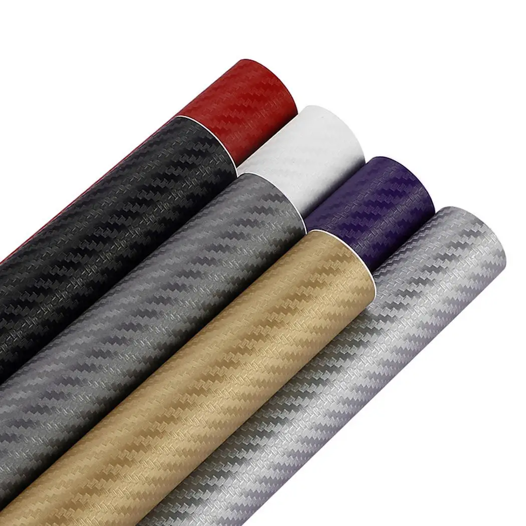 

30cmx127cm 3D Carbon Fiber Vinyl Car Wrap Sheet Roll Film Car stickers and Decals Motorcycle Car Styling Accessories Automobiles