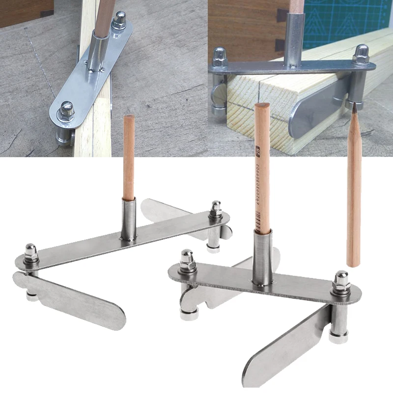 

Marking Center Finder Centering Woodworking Scriber Marking Gauge Center Scribers Alignment line Carpenter Tools with 2pc Pencil