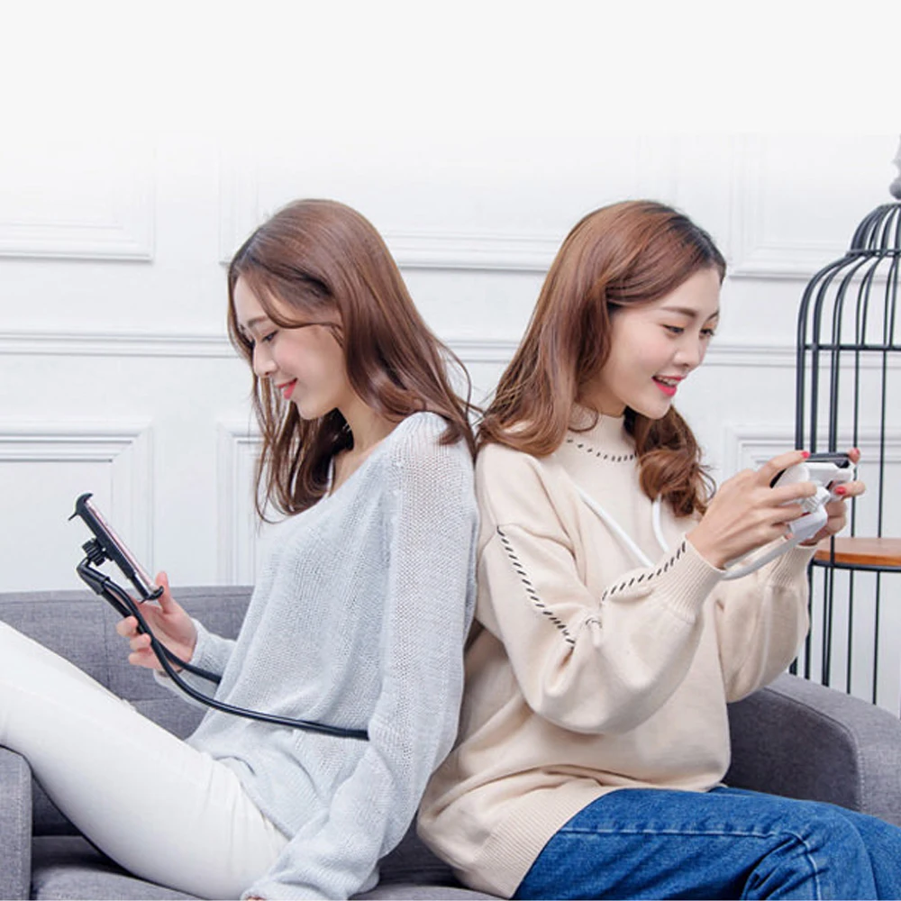 Держатель для телефона Lazy Neck iPhone x xiaomi настольная подставка с вращением на 360
