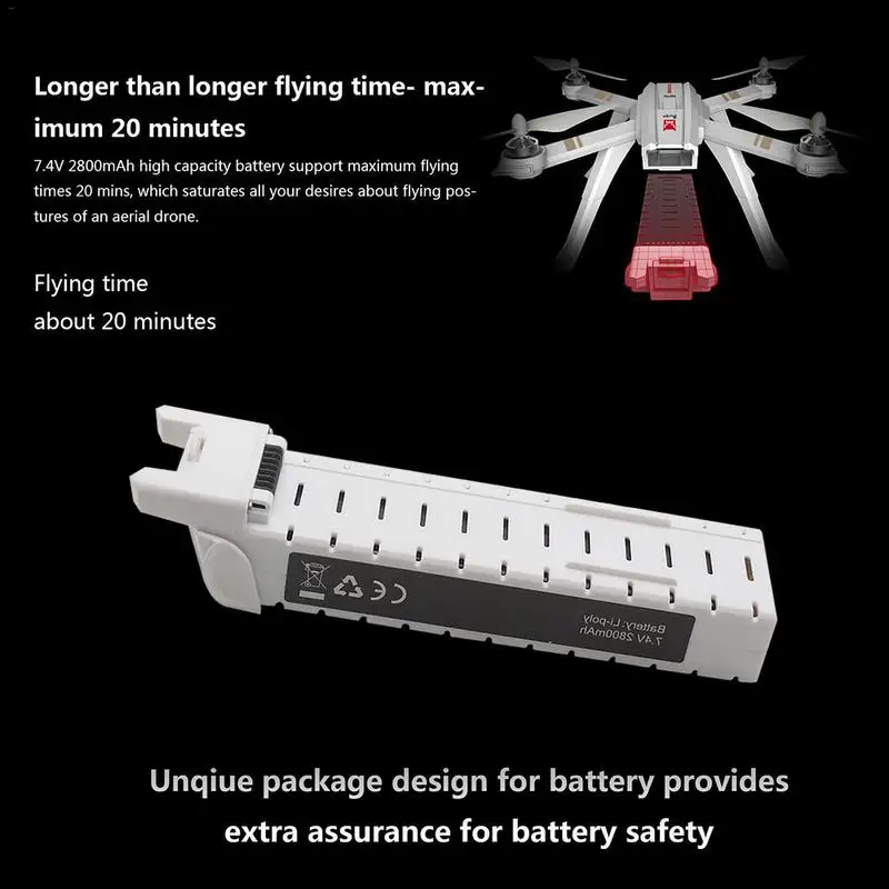 MJX Bugs B3 3 Pro B3PRO Li-Po Аккумулятор 7,4 V 2800mAH Квадрокоптер для B3 PRO Запчасти для радиоуправляемого вертолета батарея