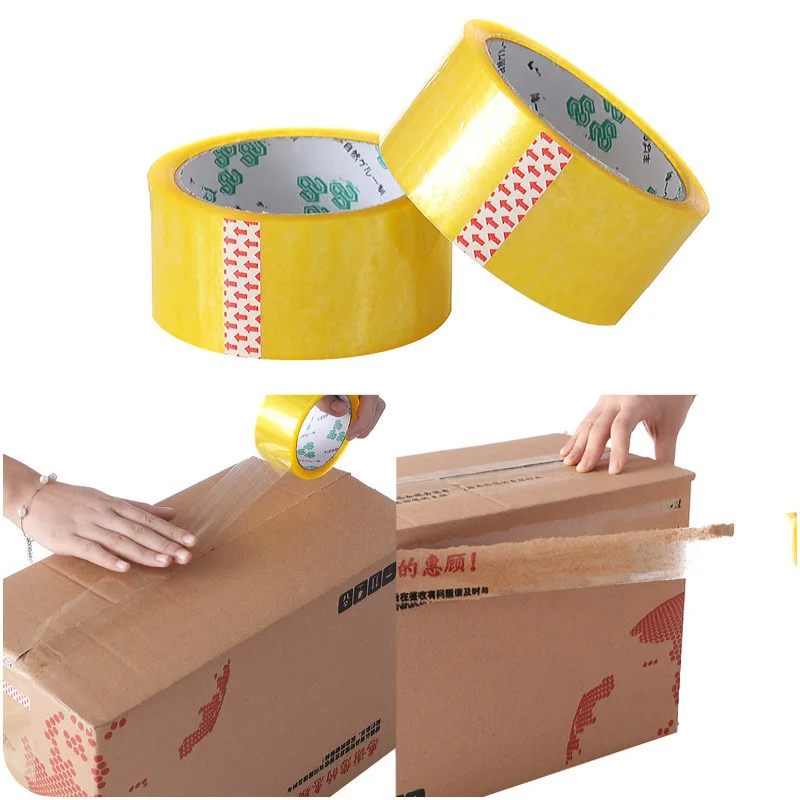 

Thick Wide Transparent Tape Packing Express Transparent Seal Box with Wide Bandwidth and Large Roll of Rubber for Office Supplie