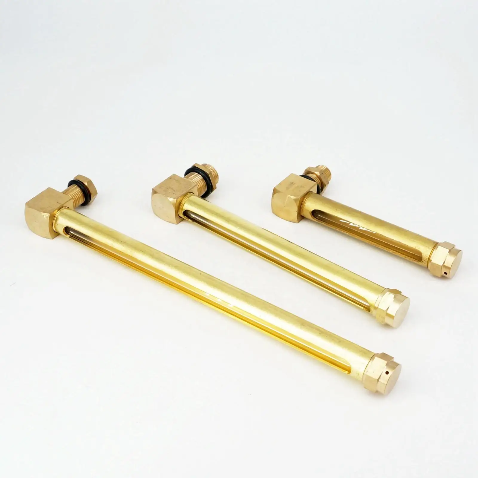 1/4 &quot3/8&quot 1/2 &quotBSP M12 M14 M16 Стекло Длина 100/125/150/200 мм латунь масло индикатор уровня