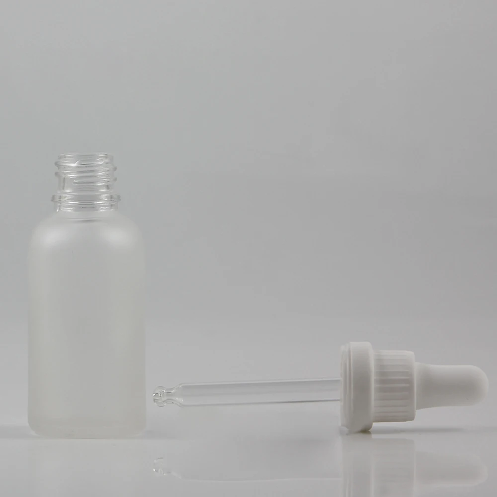 

Китайский поставщик, 30 мл, матовый стеклянный капельница белого цвета с защитой от вскрытия, с белым покрытием