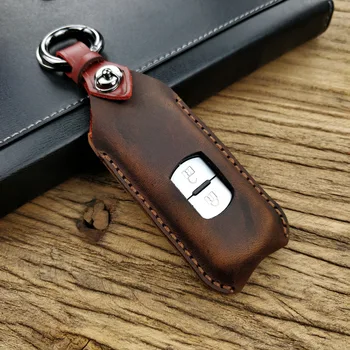 

Genuine Leather Car Key Case 2/3 Buttons For Mazda 3 6 CX-3 CX-4 CX-5 CX7 CX-9 RX8 Axela ATENZA Car Key Protector Shell