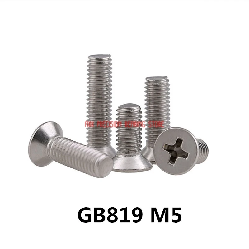 Штуцер Gb819 M5 50 шт. метрическая резьба 304 из нержавеющей стали с плоской головкой