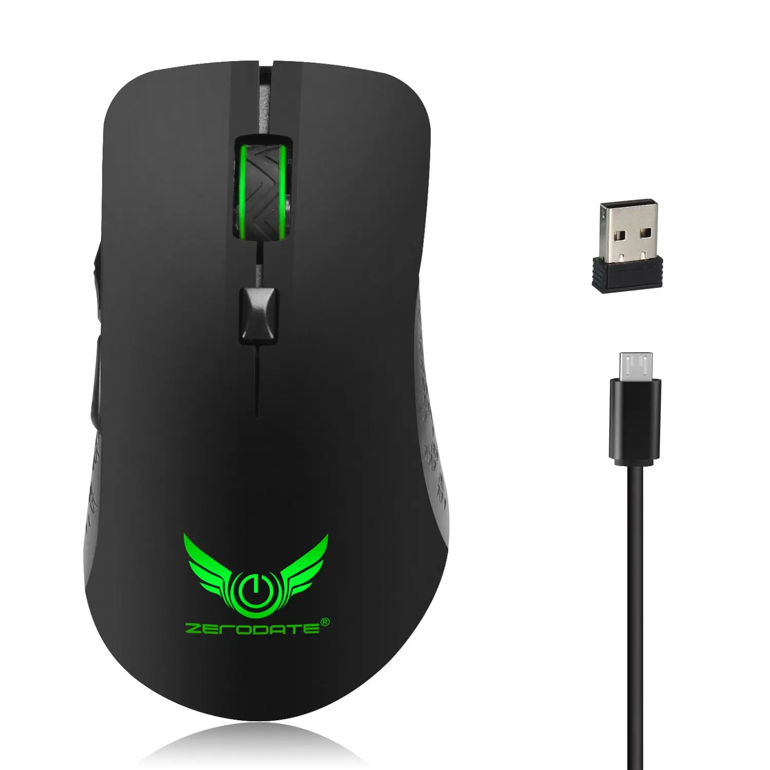 ZERODATE X90 USB 2 4 GHz беспроводная мышь красочная дышащая подсветка 2400 точек/дюйм
