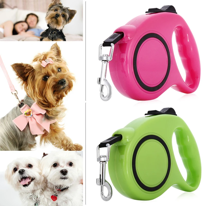 

3M Long High Quality Nylon Dog Pet Leash Lead for Daily Walking 2 Colors One-handed Lock Training Lead Adjustable Dog Collar