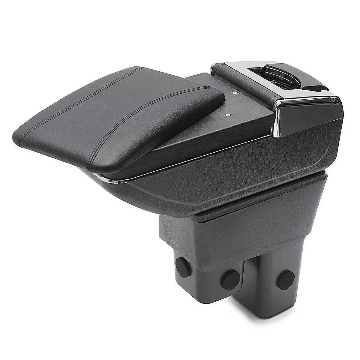 

Car Armrest Central Storage Box Rest Leather With Cup Holder Center Console Container Interior Car Styling for HondaforJazz