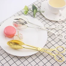 4 шт. вечерние принадлежности для торта сервировка салата ножницы зажимы сплав буфет Барбекю Питание Сервировочные щипцы резные салат торт зажим для хлеба