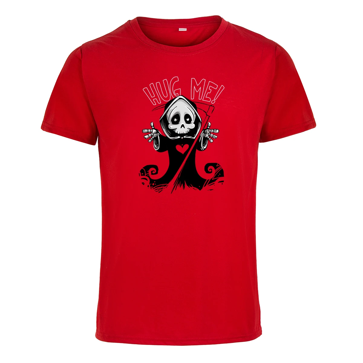 Мужская футболка с коротким рукавом HUG ME Death Skull Повседневная на Хэллоуин | одежда
