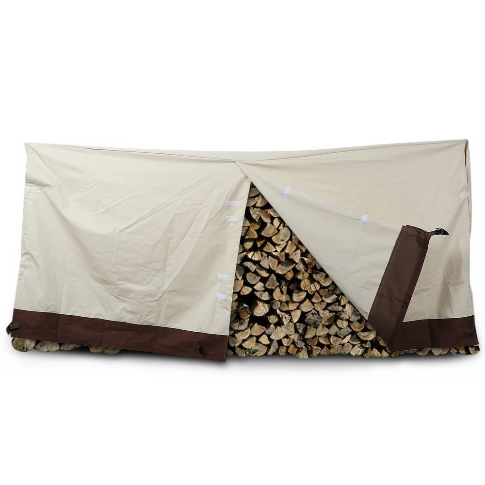 

600D Oxford Cloth Water Resistant Veranda Fireplace Firewood Log Rack Cover Elastic Hem Cord With A Toggle Tent Accessories