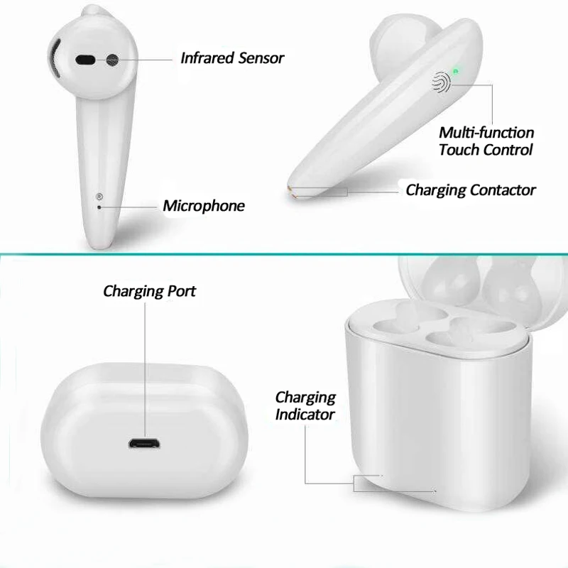 Airpairs СПЦ Tocuh управления наушники Infrarred Сенсор PK i11 i12 Беспроводной Bluetooth5.0 головные